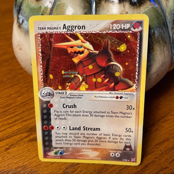 Team Magma's Aggron Holo (Team Magma vs. Team Aqua) Pokemon Card - Picture 1 of 2